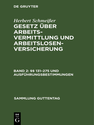 cover image of §§ 131–275 und Ausführungsbestimmungen